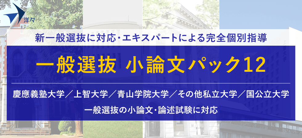 小論文パック12 総合型選抜 Ao入試 推薦入試 小論文の個別指導塾 洋々